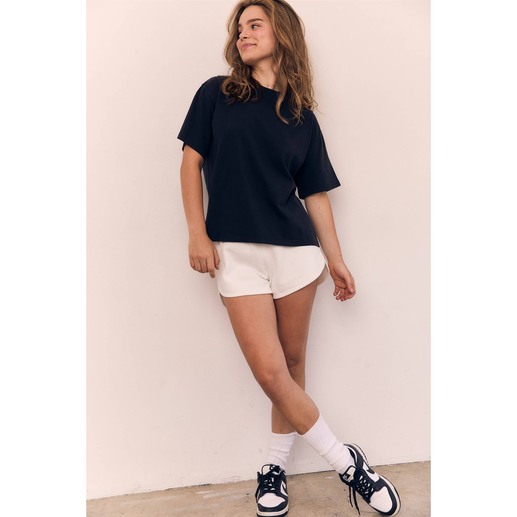 Off White Mineral Washed Blank Cotton Tee