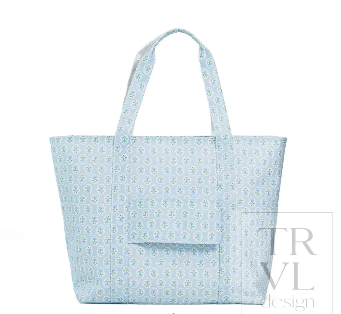 Petite Fleur Blue Jumbo XL Tote