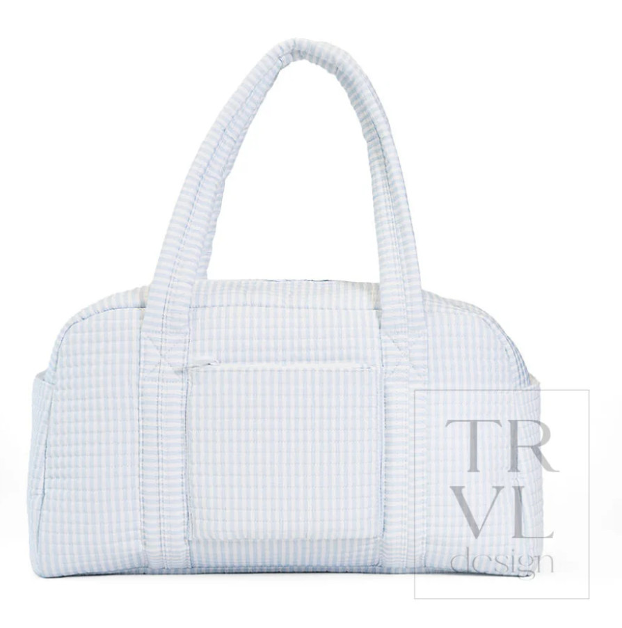 Quilted Grande Duffel - Blue Pimlico Stripe