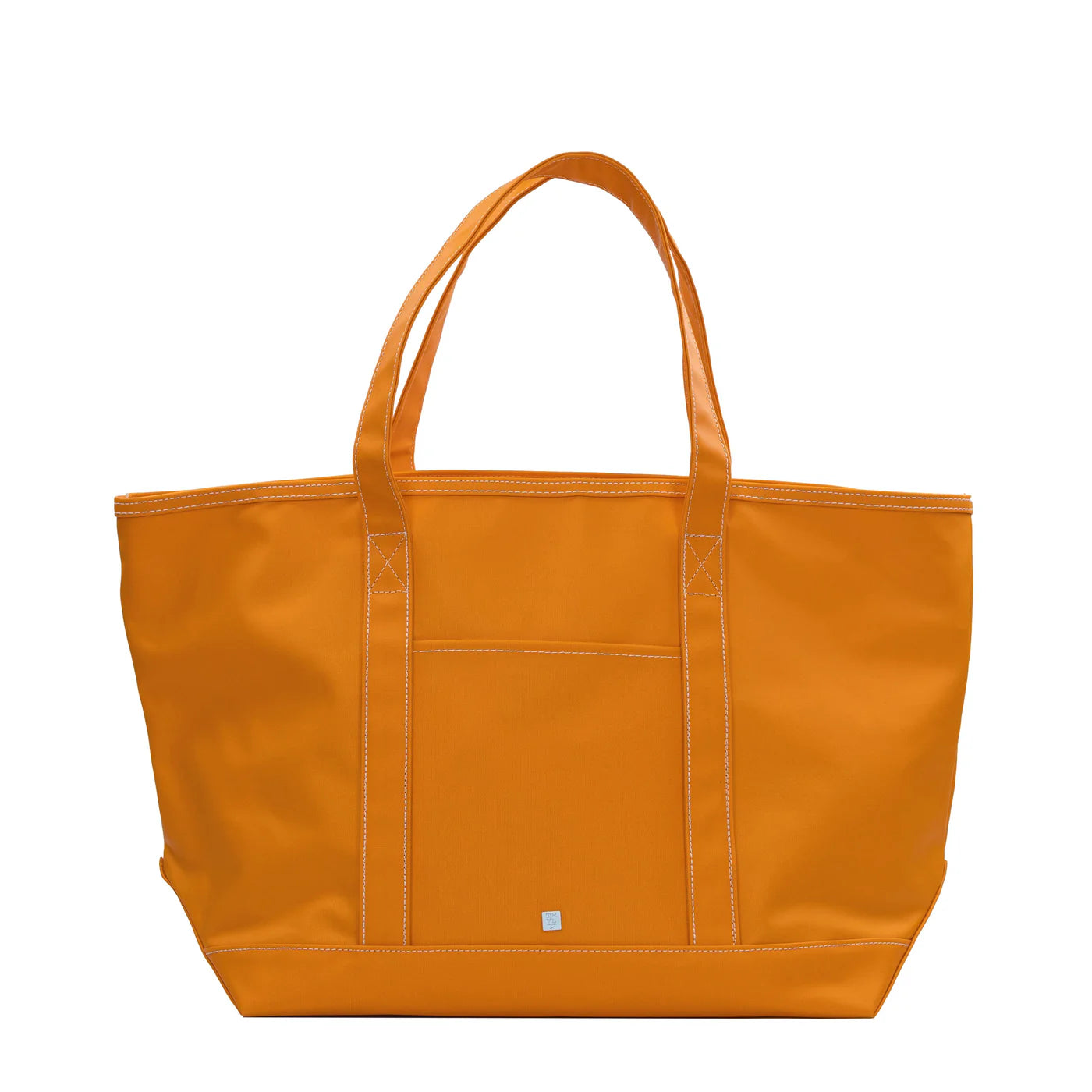Orange Coated Canvas Maxi Tote