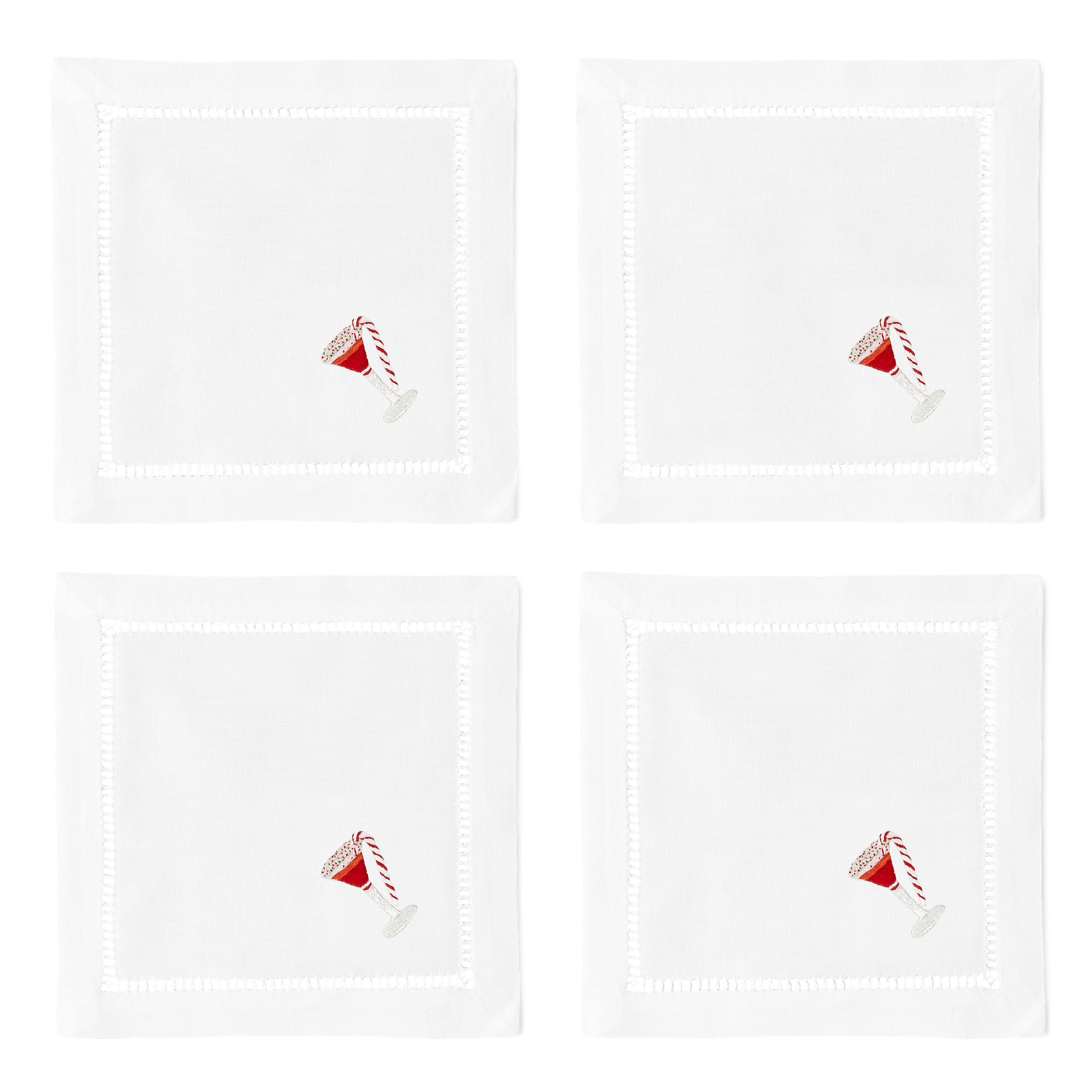Peppermint Martini Cocktail Napkins | Set of 4