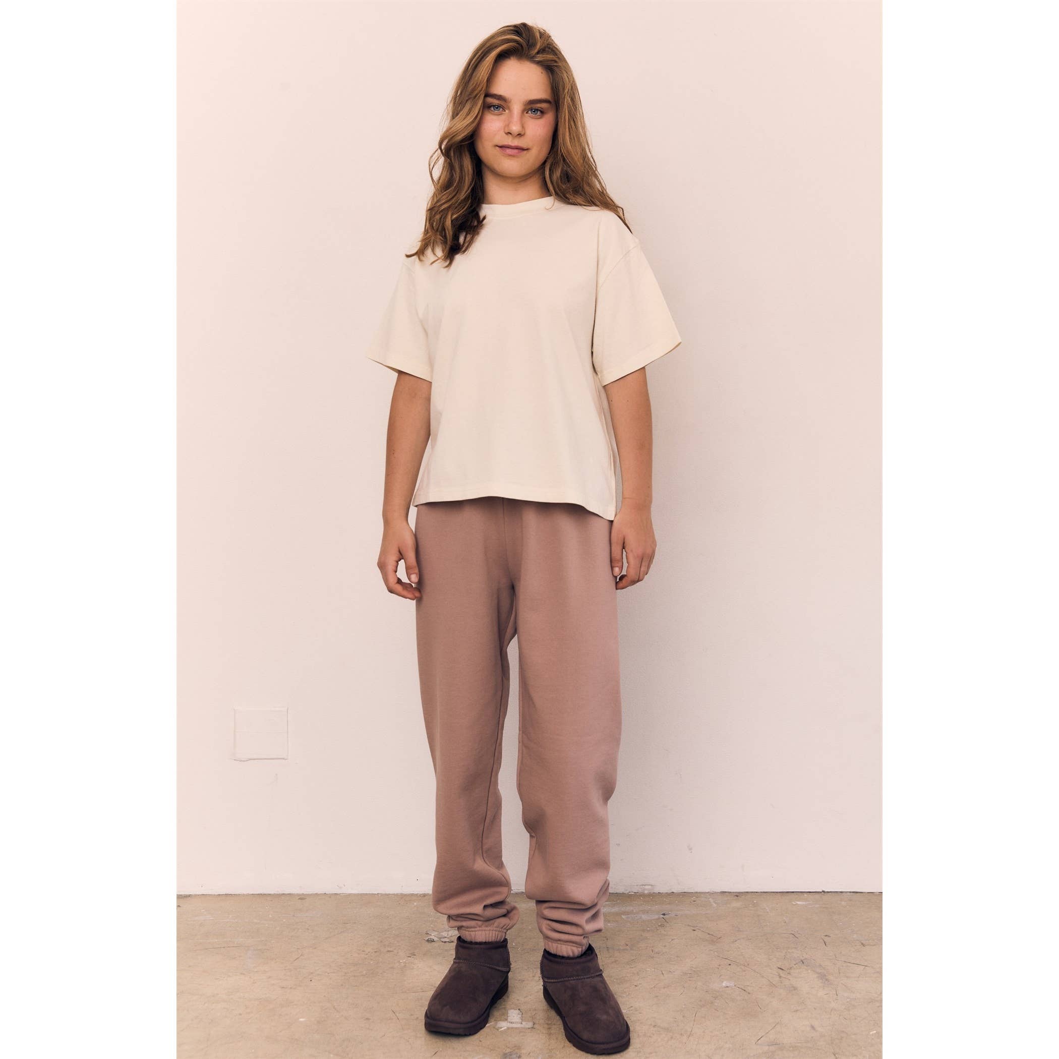 Off White Mineral Washed Blank Cotton Tee