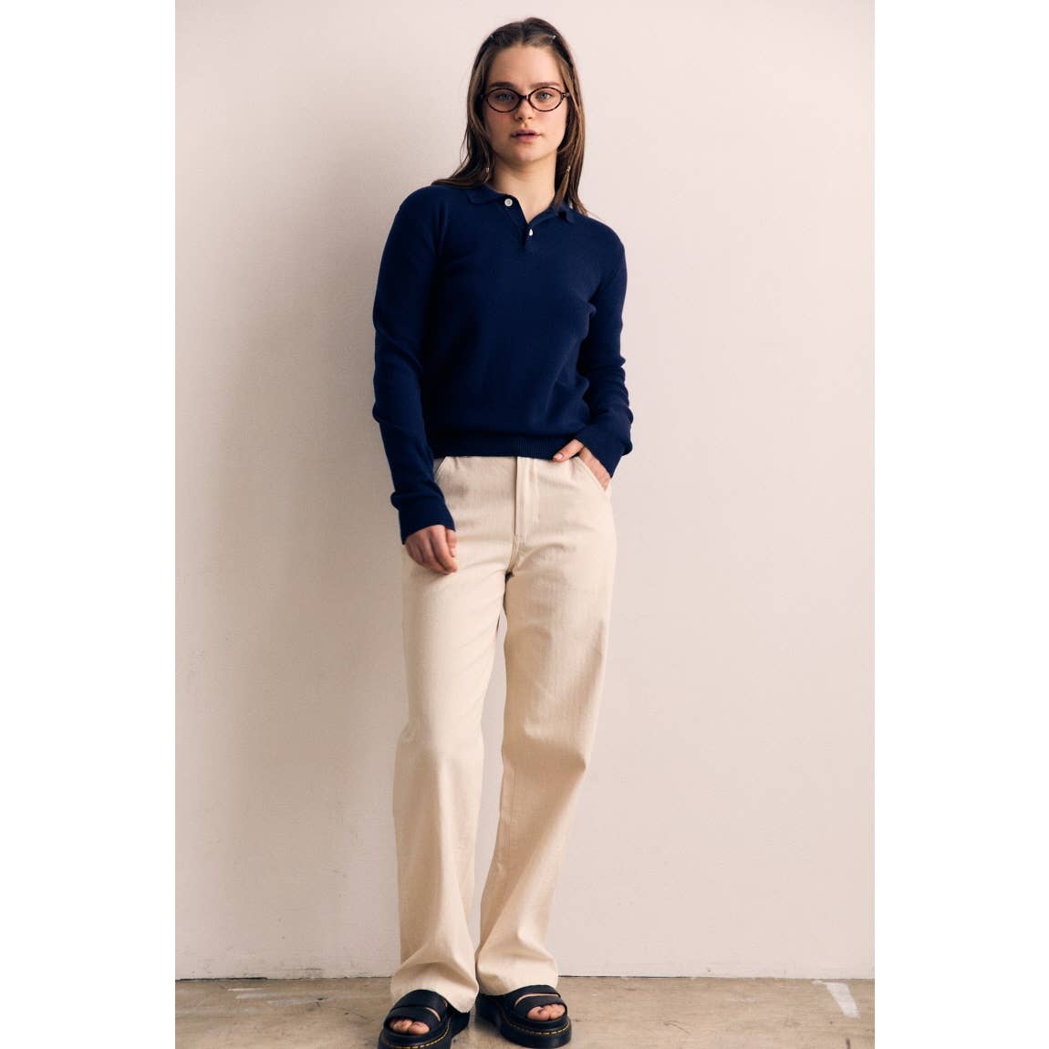 Heather Gray Classic Two-Button Collared