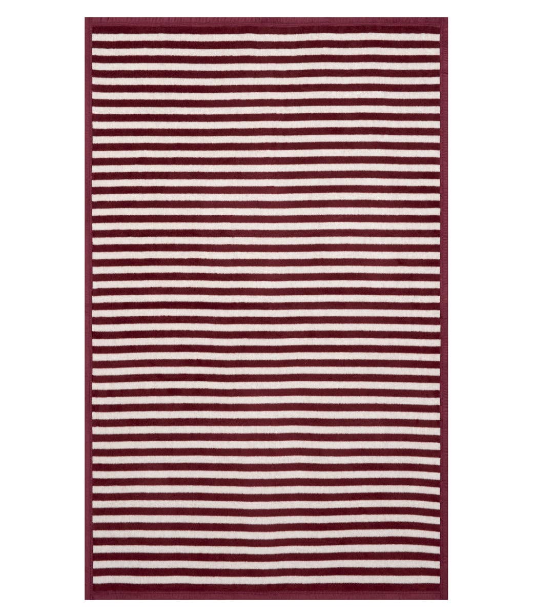 Sideline Stripe Maroon Midi Blanket: Midi