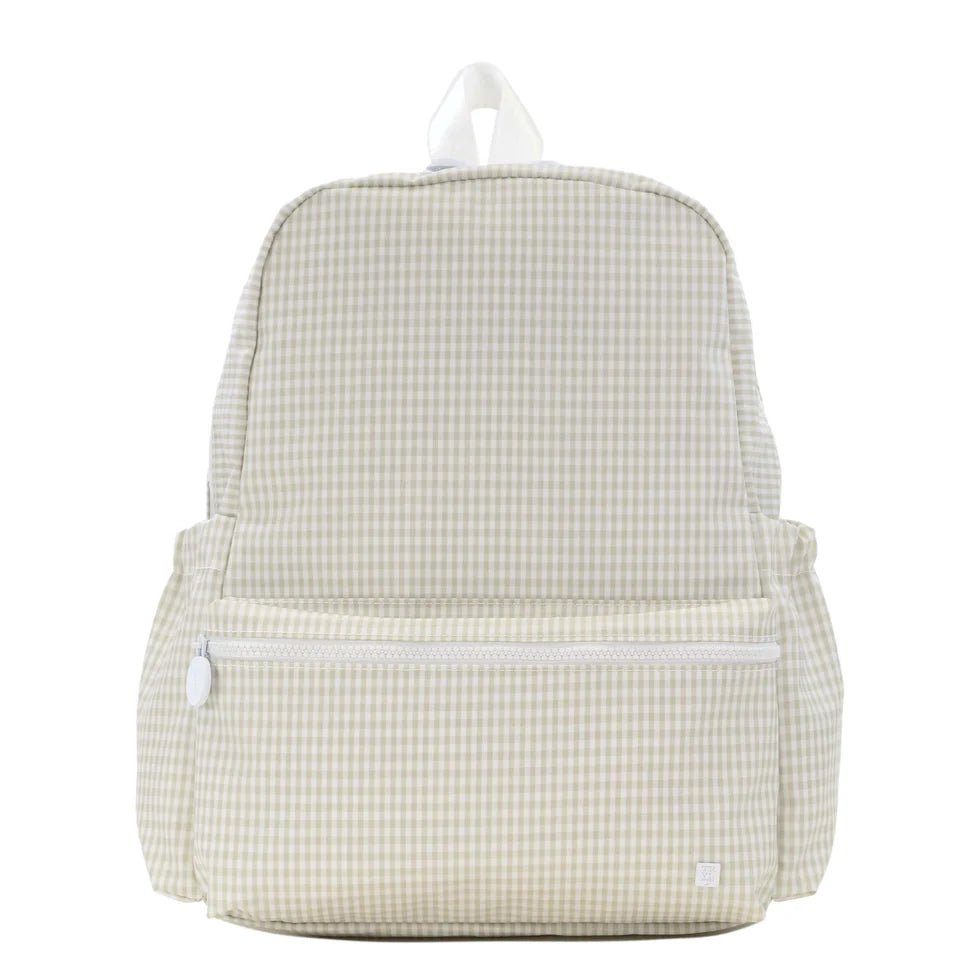 Gingham Pearl Gray Backpacker - by Morrow & Main