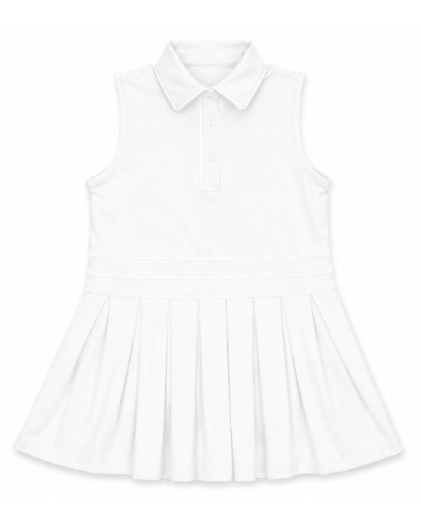 Harper Girls' Performance Dress by LH Sport - White - by Morrow & Main