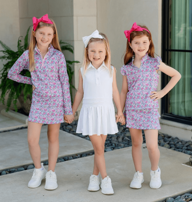 Harper Girls' Performance Dress by LH Sport - White - by Morrow & Main