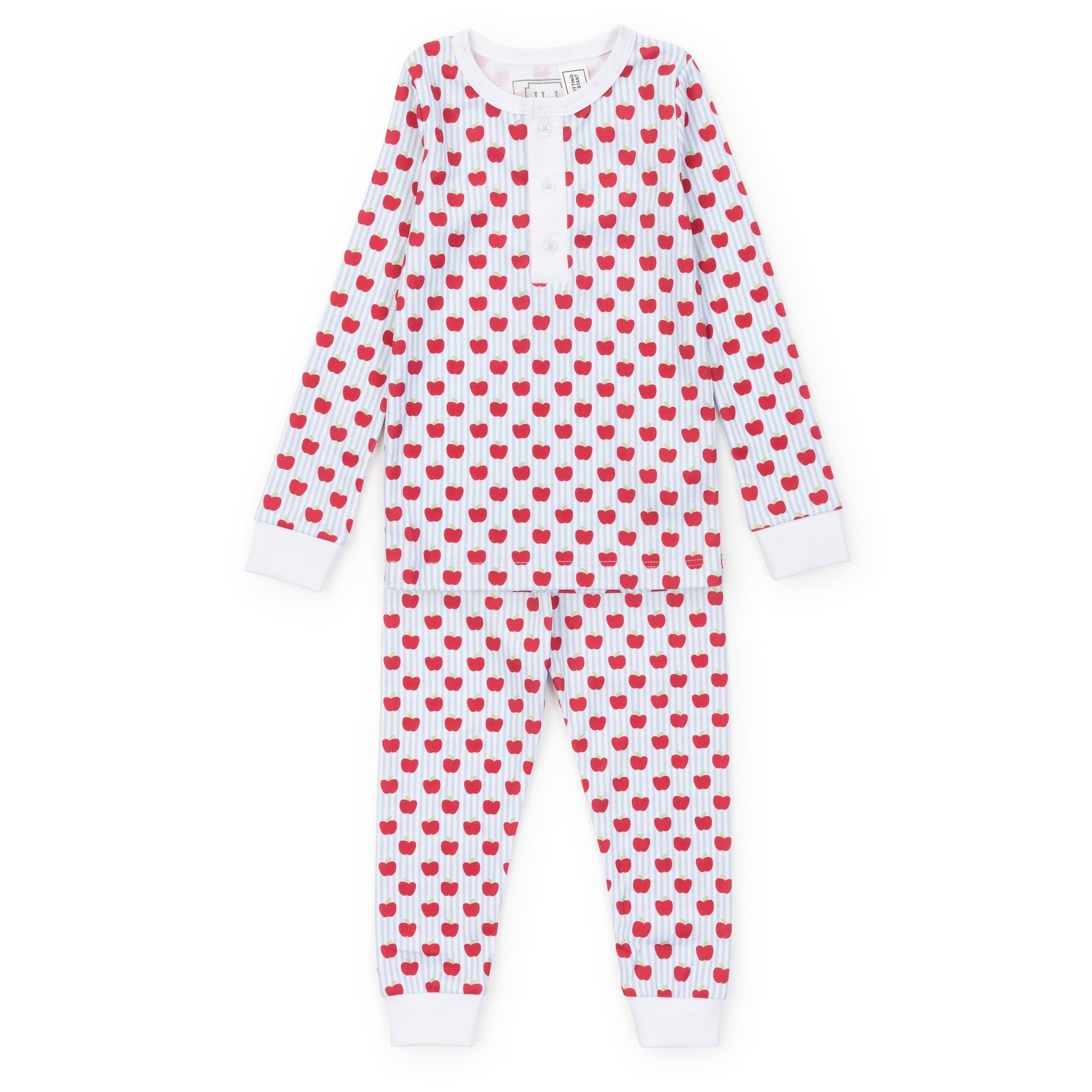 Jack Boys' Pajama Pant Set - Schoolhouse Apples Blue - Pajamas by Morrow & Main