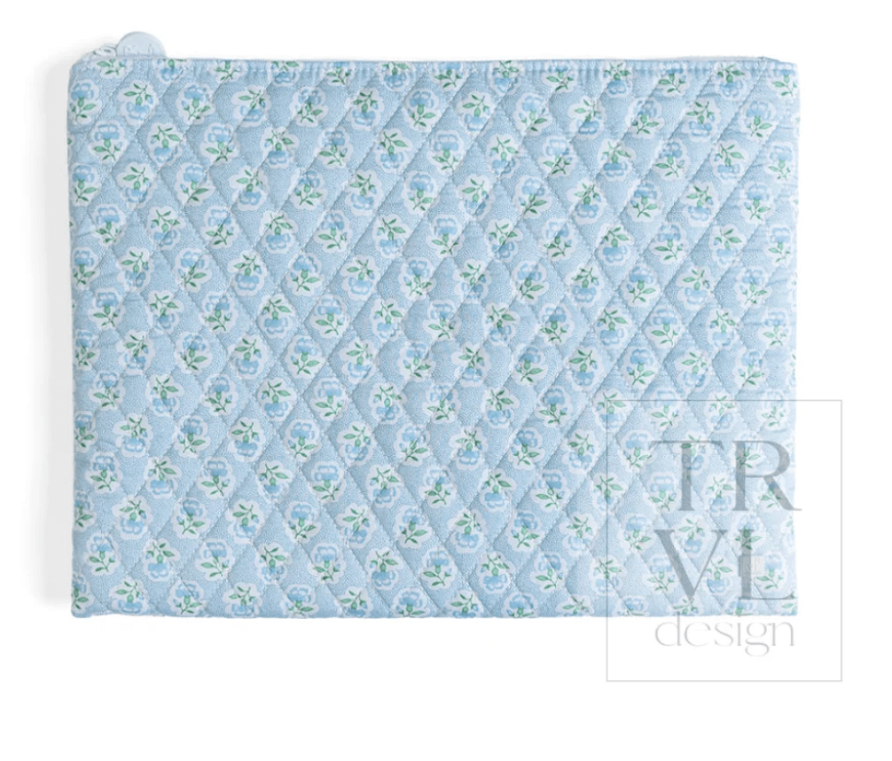 Project Bag/ Laptop Sleeve- Petite Fleur Blue - by Morrow & Main