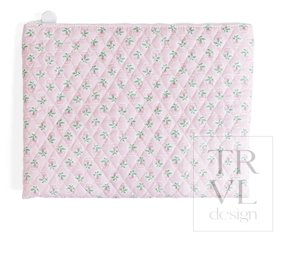 Project Bag/ Laptop Sleeve- Petite Fleur Pink - by Morrow & Main