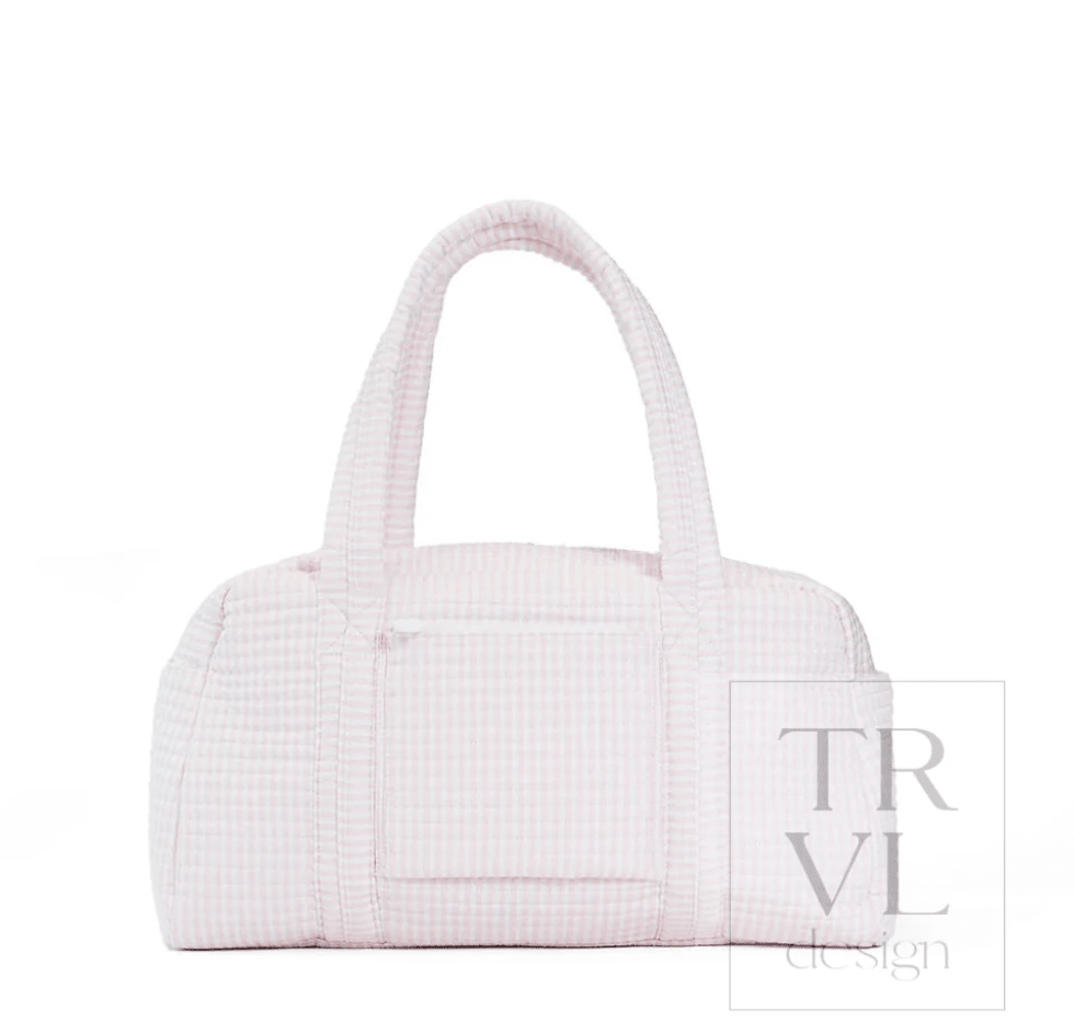 Quilted Grande Duffel - Pink Pimlico Stripe - Duffel by Morrow & Main