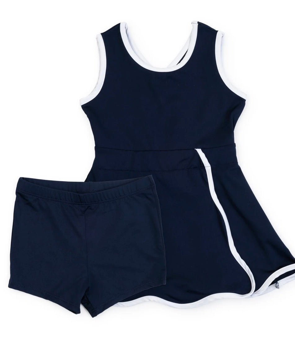 Taylor Girls' Performance Dress by LH Sport - Navy - Dresses by Morrow & Main