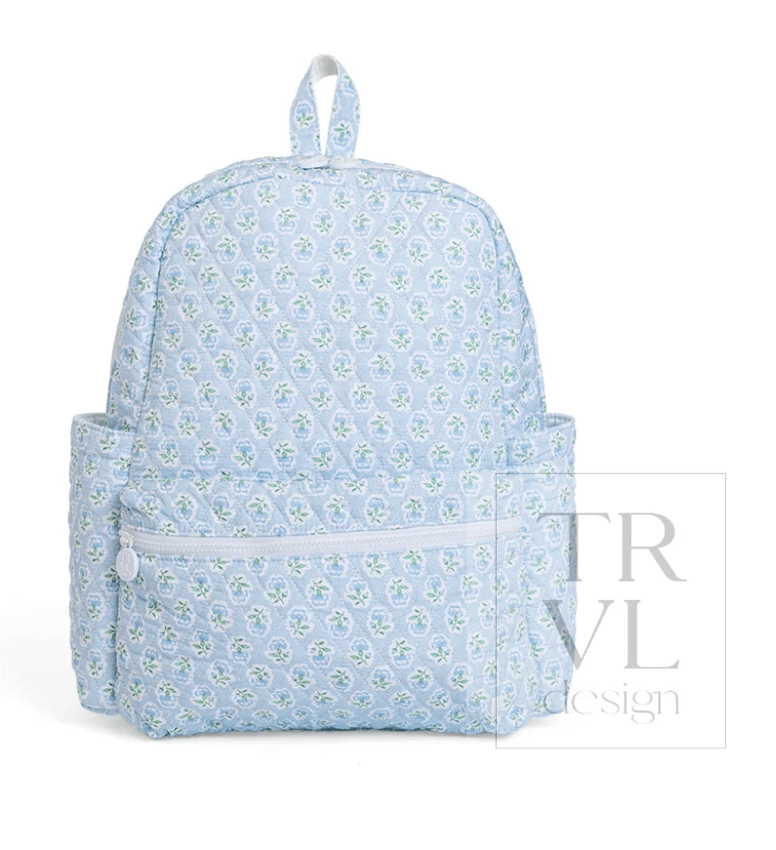 XL Backpacker- Quilted Petite Fleur Blue - by Morrow & Main
