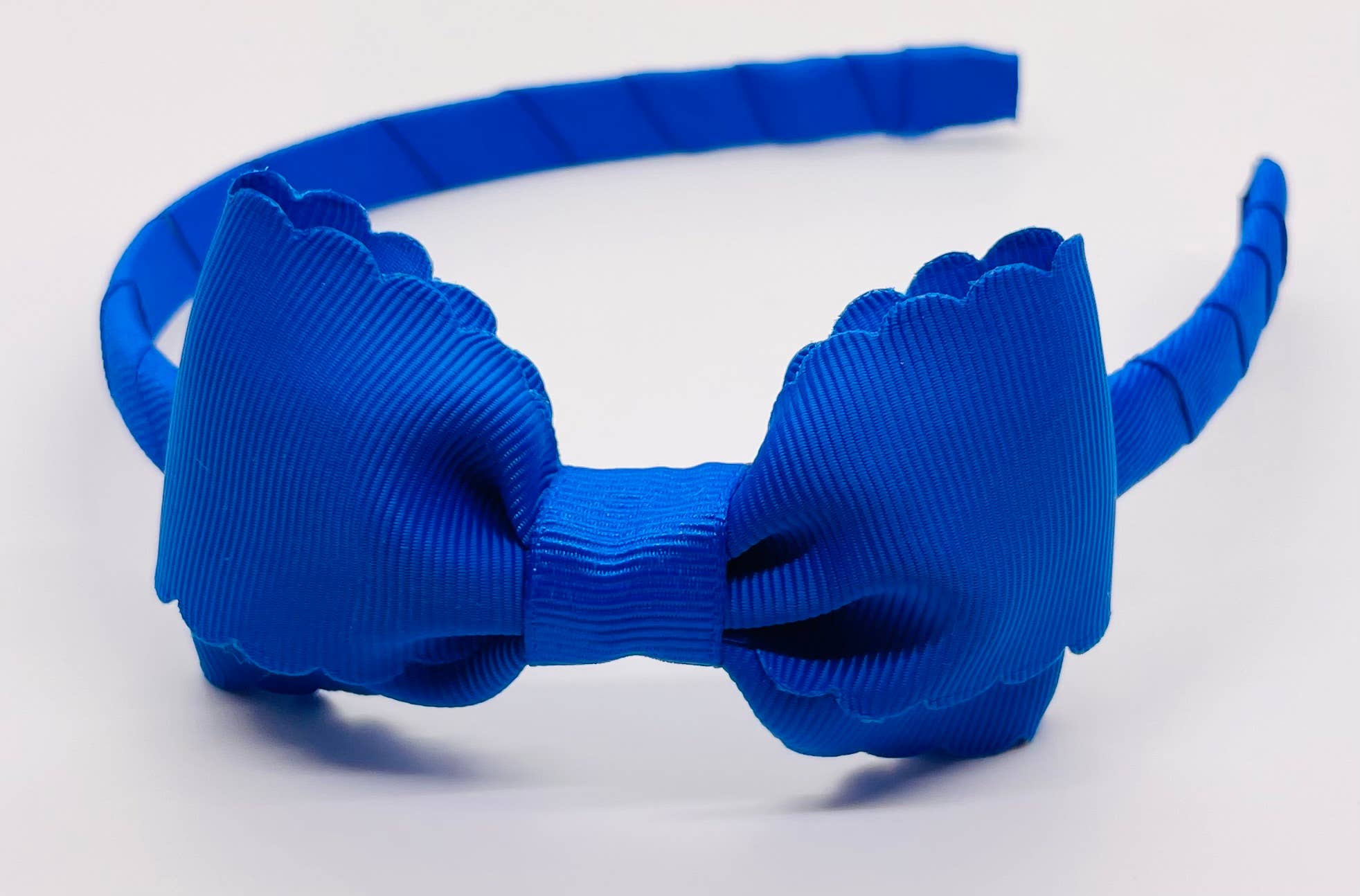 Scalloped "Lottie" Headband: White