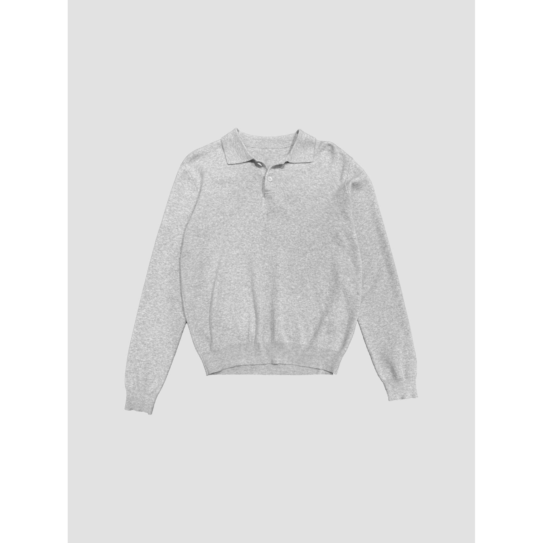 Heather Gray Classic Two-Button Collared