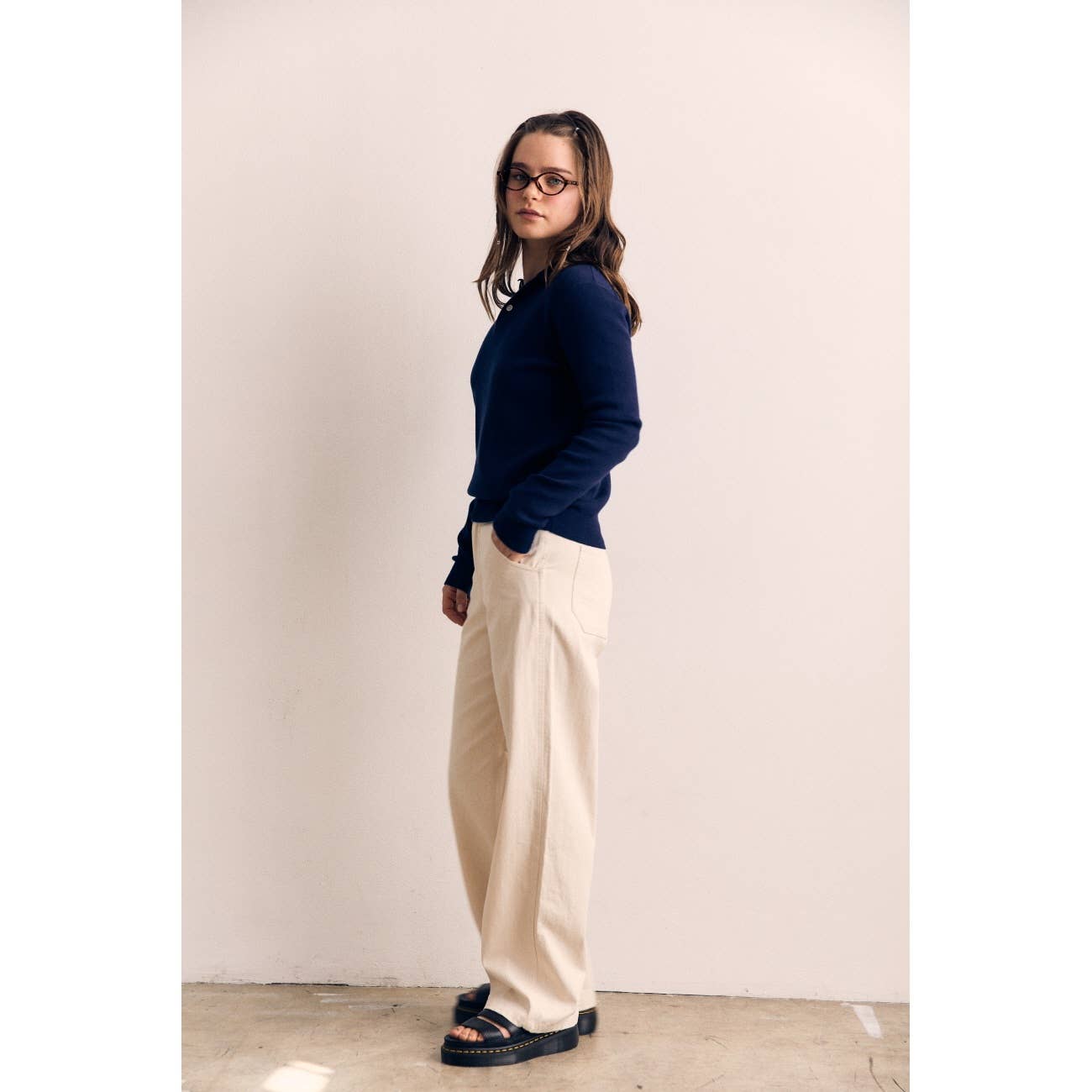 Heather Gray Classic Two-Button Collared