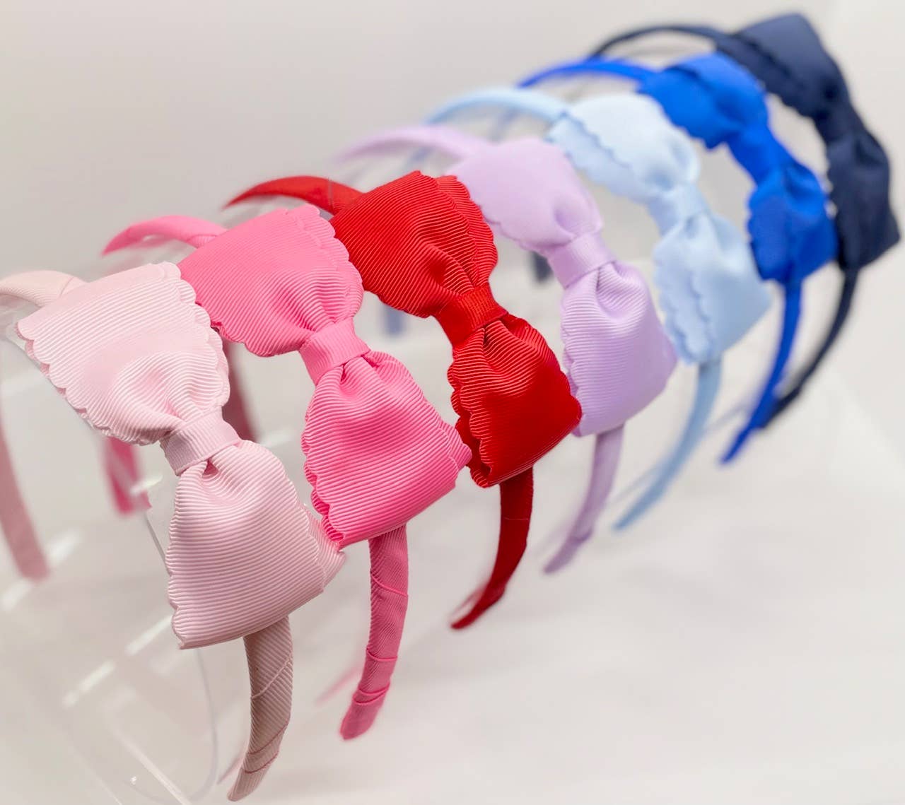 Scalloped "Lottie" Headband: White