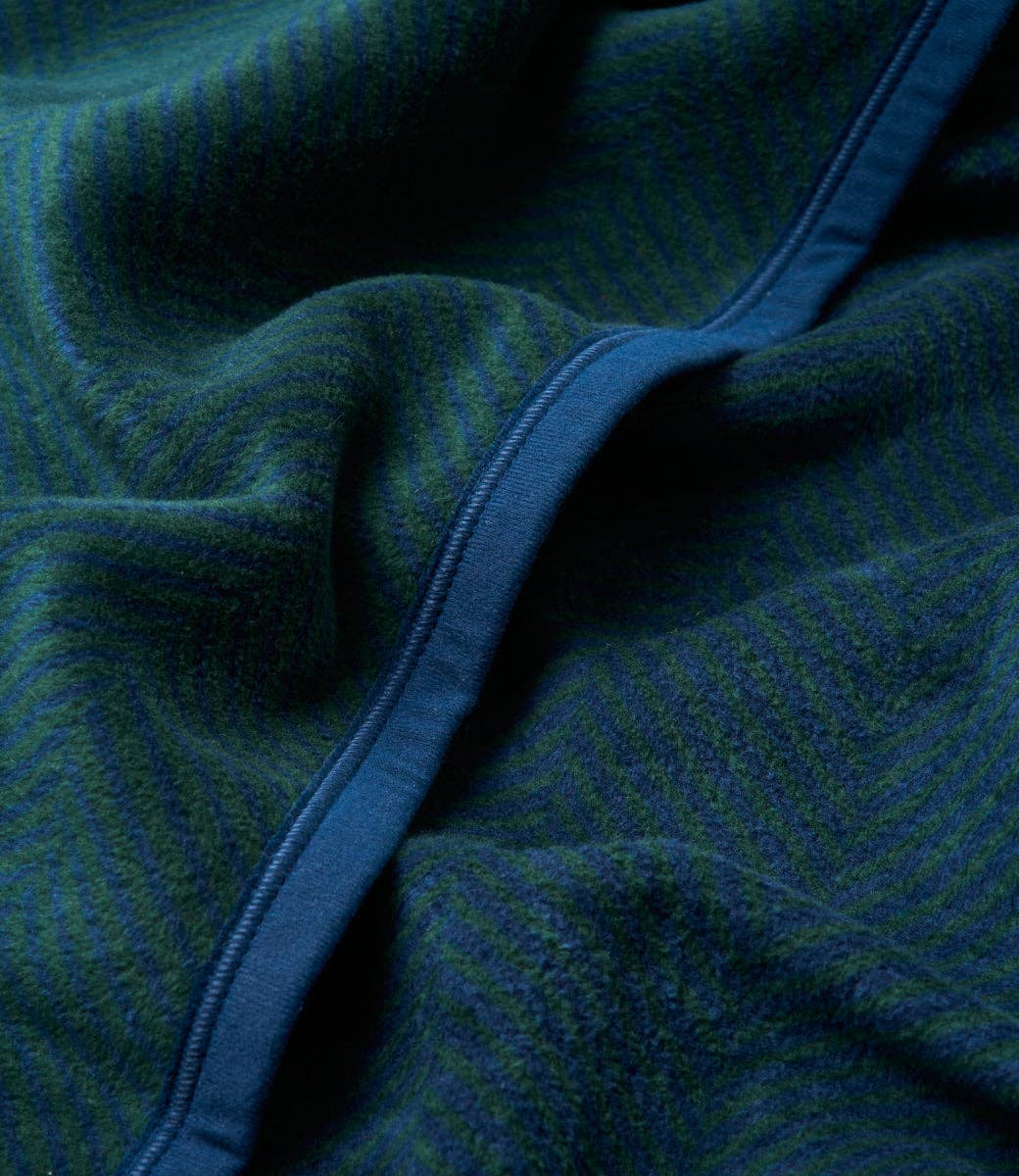 Harborview Herringbone Blue Spruce Blanket: Original