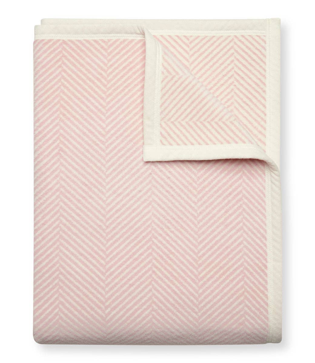 Harborview Herringbone Blush Blanket: Original