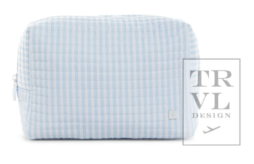 Quilted Everyday Bag- Pimlico Stripe Blue