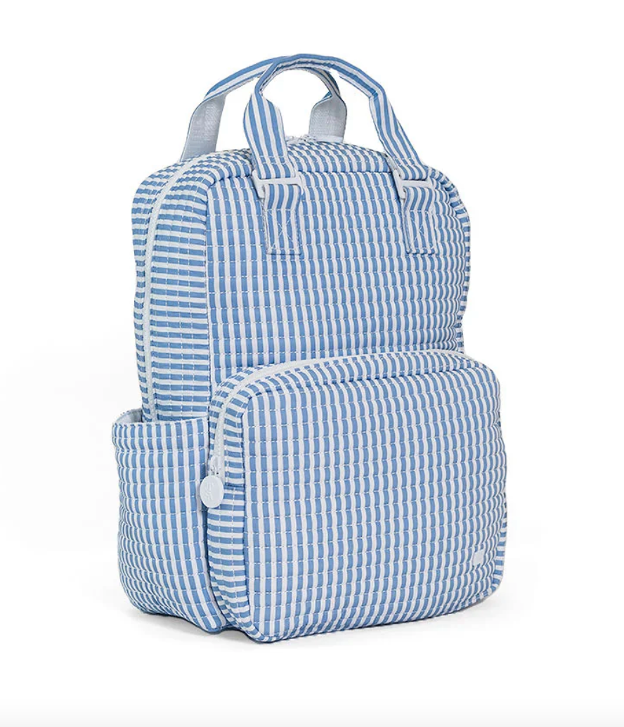 Quilted All You Need Bag- Pimlico Stripe Chambray
