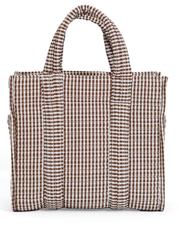 Mini Go Go Tote- Gingham Coco