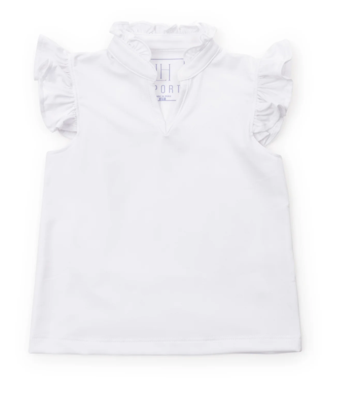 Ellie Girls' Sleeveless Performance Top by LH Sport White