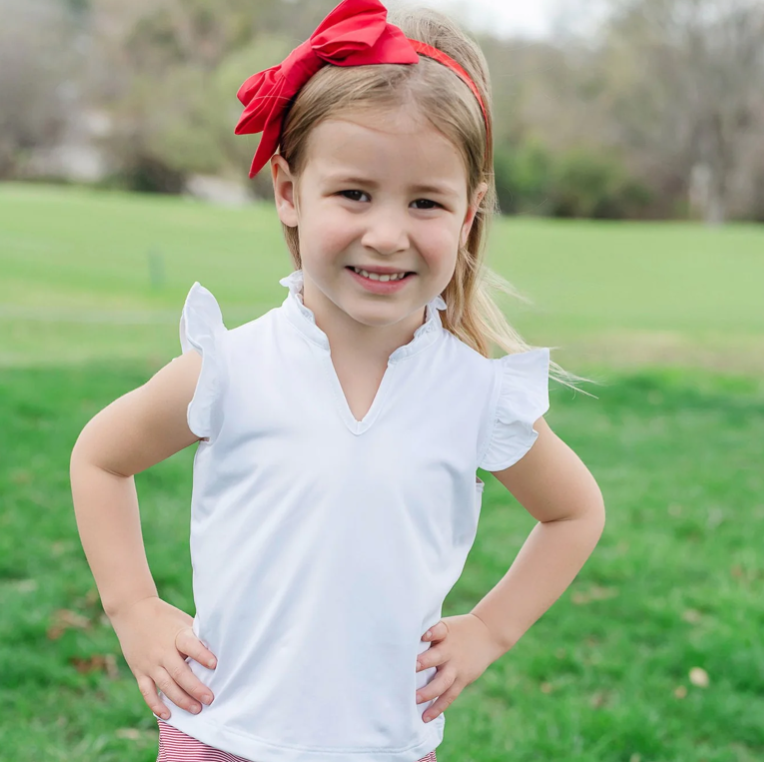 Ellie Girls' Sleeveless Performance Top by LH Sport White