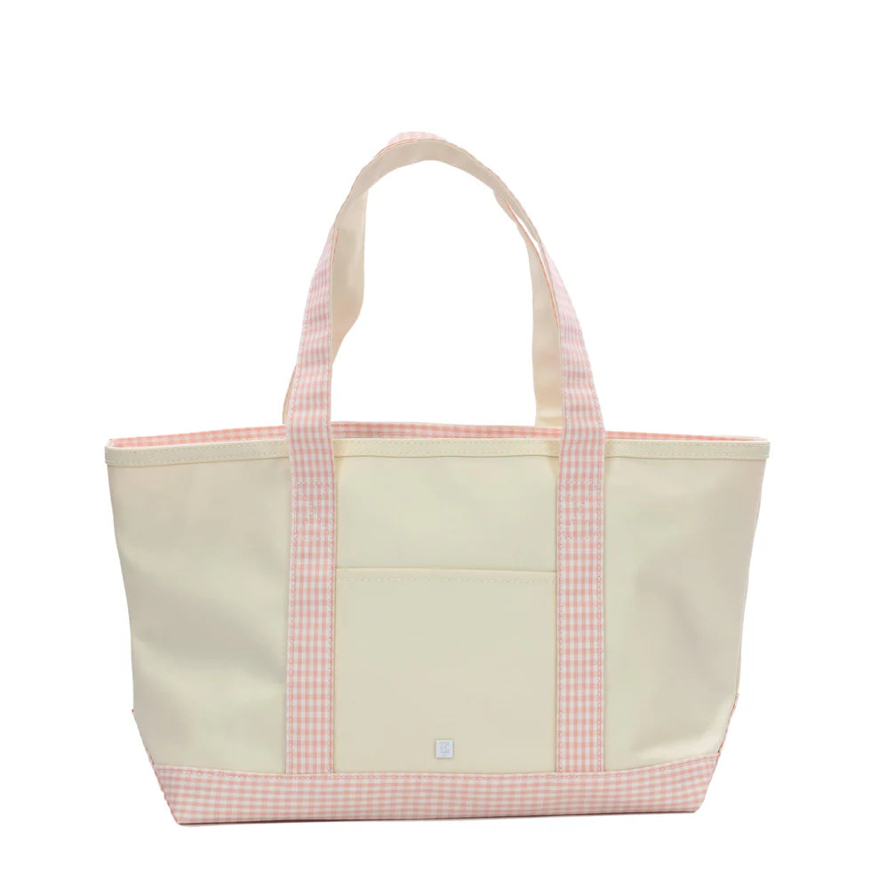 Gingham Taffy Trim Medium Tote