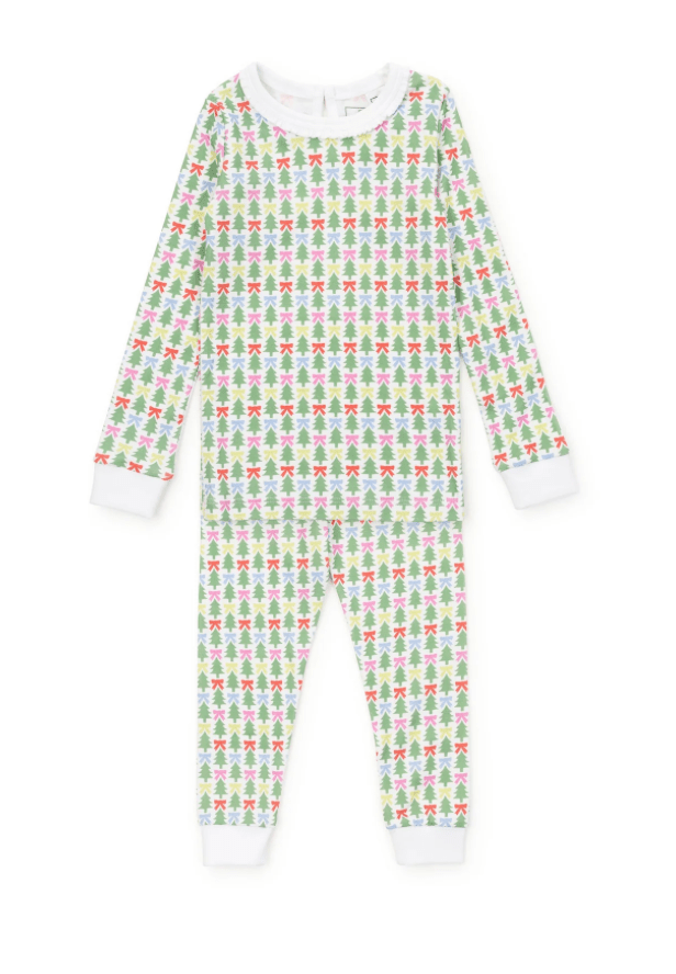 Ava Girls' Pajama Pant Set - Tree Topper Bows - by Morrow & Main
