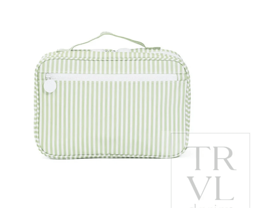 Bundle Up 2 Hanging Toiletry Bag- Pimlico Stripe Sage - by Morrow & Main