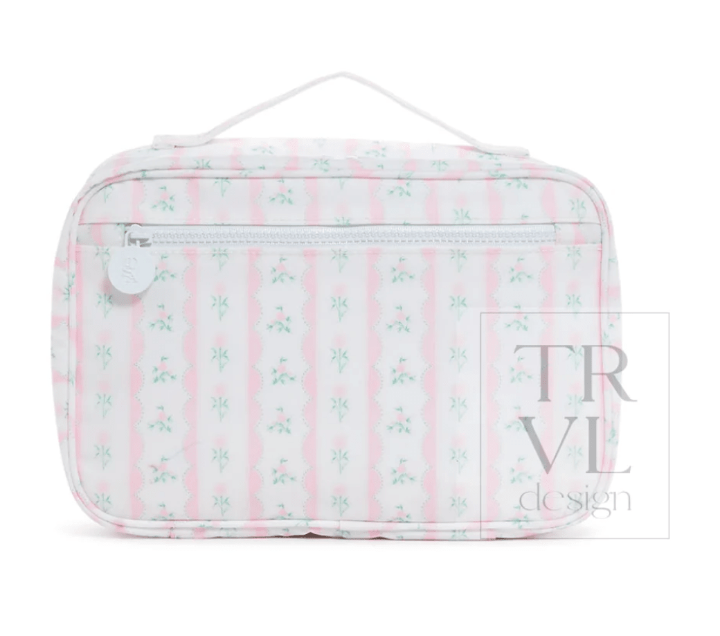 Bundle Up 2 Hanging Toiletry Bag- Pink Ribbon Floral - by Morrow & Main
