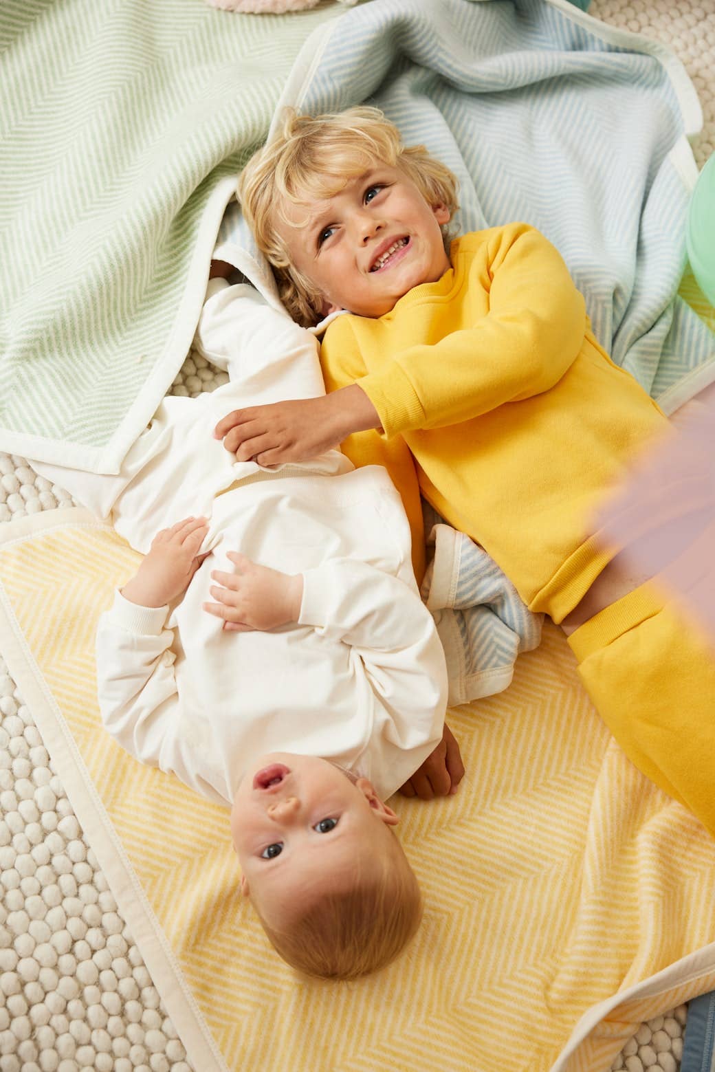 ChappyWrap - Harborview Herringbone Butter Yellow Mini Blanket: Mini - by Morrow & Main