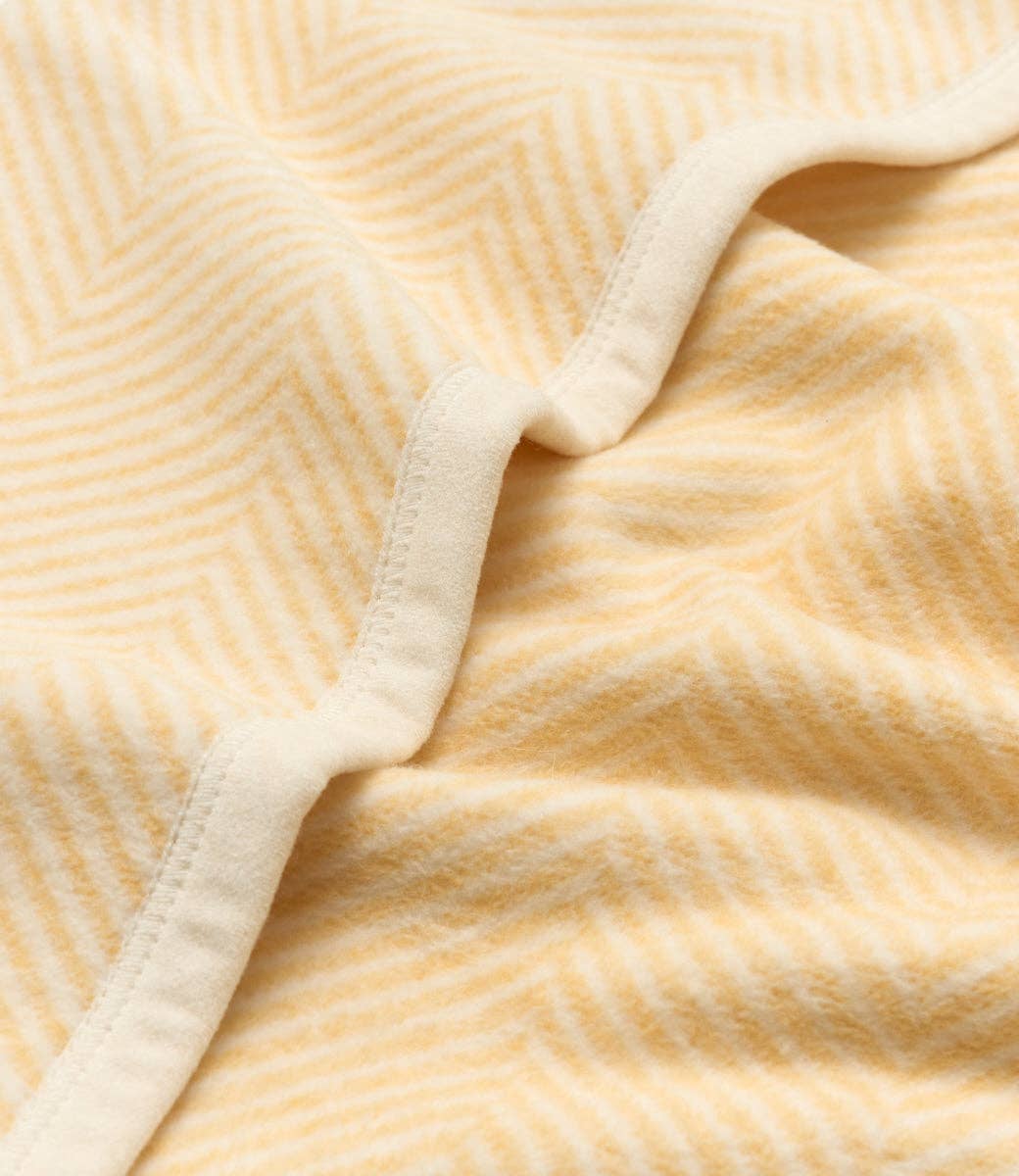 ChappyWrap - Harborview Herringbone Butter Yellow Mini Blanket: Mini - by Morrow & Main
