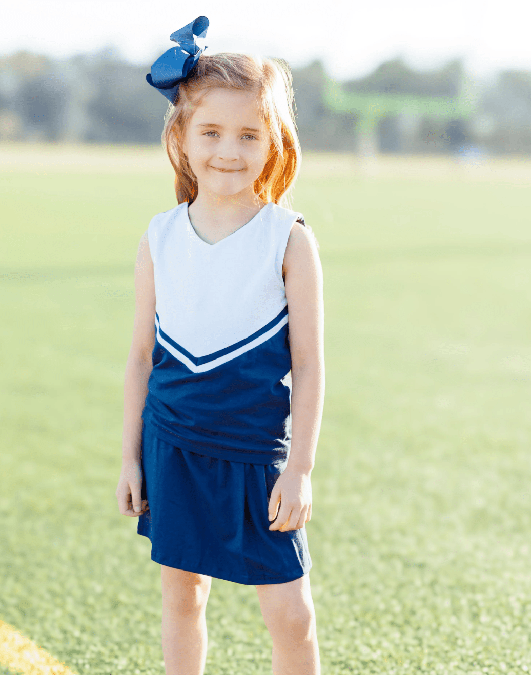 Cheer Uniform Skort Set- Navy/White - by Morrow & Main