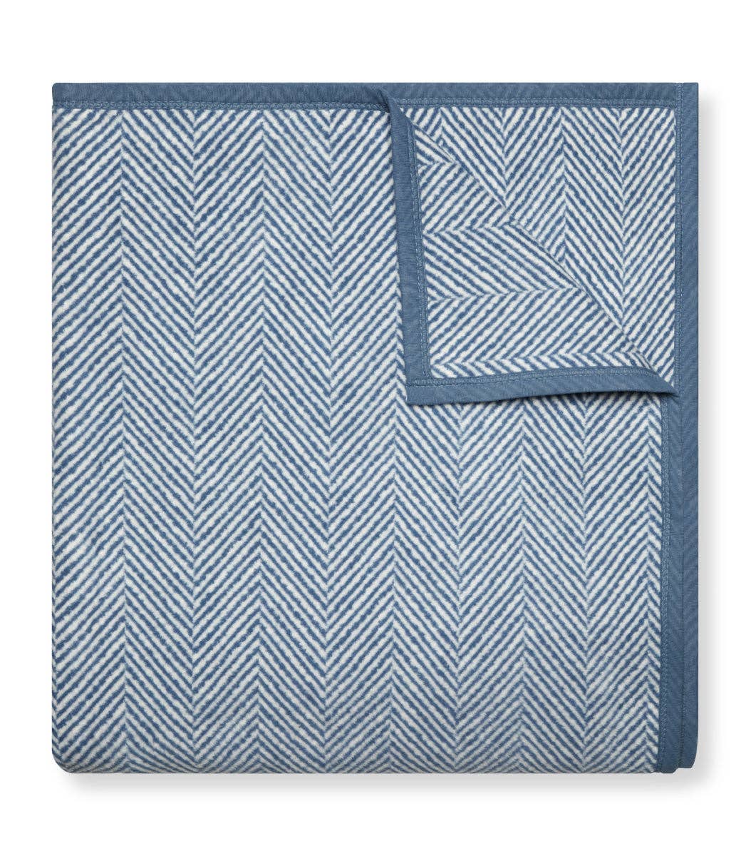 ChappyWrap - Harborview Herringbone Cornflower Blanket: Original