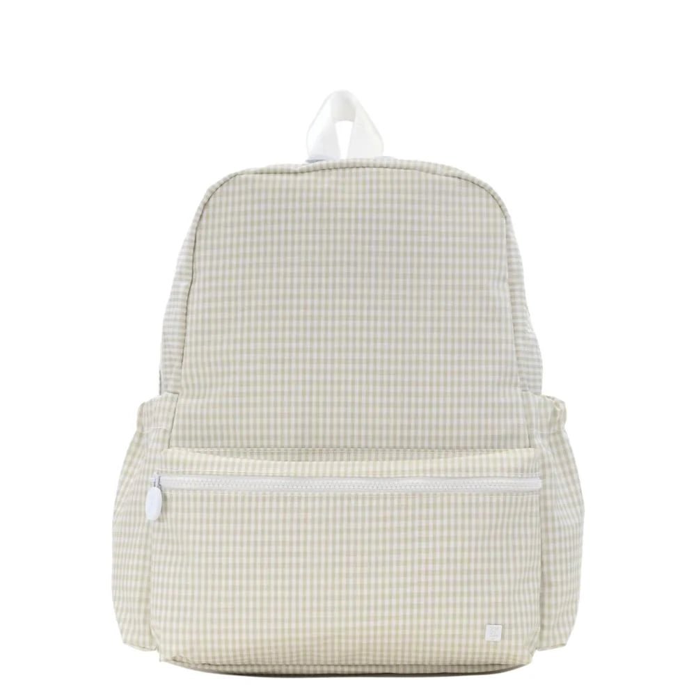 Gingham Pearl Gray Backpacker - by Morrow & Main