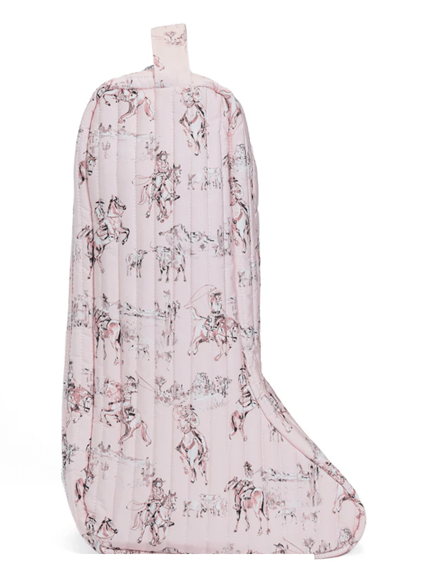 Large Boot Bag - Quilted Cowgirl Toile - by Morrow & Main