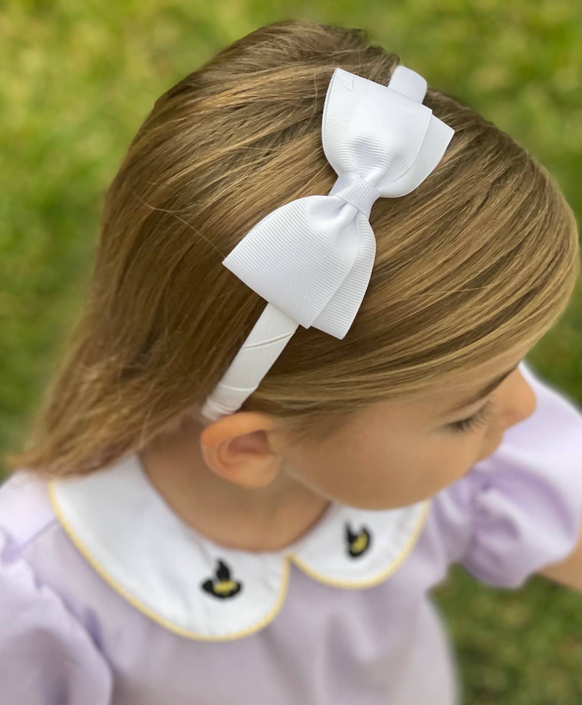 "Lottie" Headband: White - by Morrow & Main