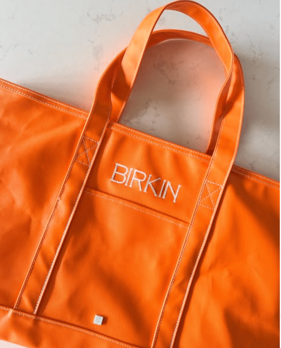 Orange Coated Canvas Maxi Tote - by Morrow & Main