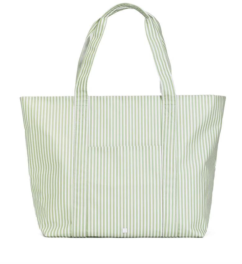 Pimlico Stripe Sage Jumbo XL Tote **BACKORDERED ships mid may** - by Morrow & Main