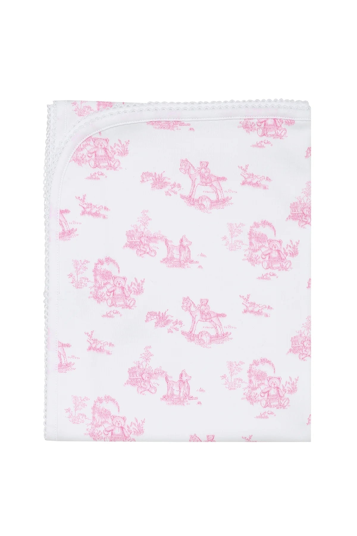 Pink Toile Blanket - by Morrow & Main