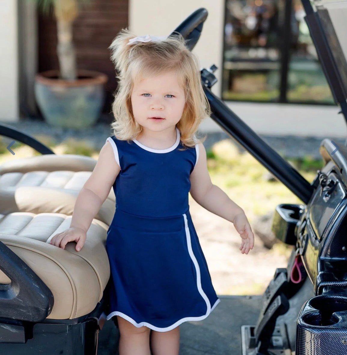 Taylor Girls' Performance Dress by LH Sport - Navy - Dresses by Morrow & Main