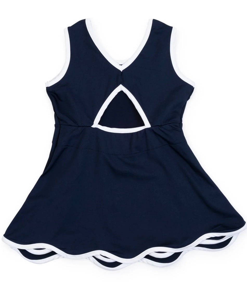 Taylor Girls' Performance Dress by LH Sport - Navy - Dresses by Morrow & Main